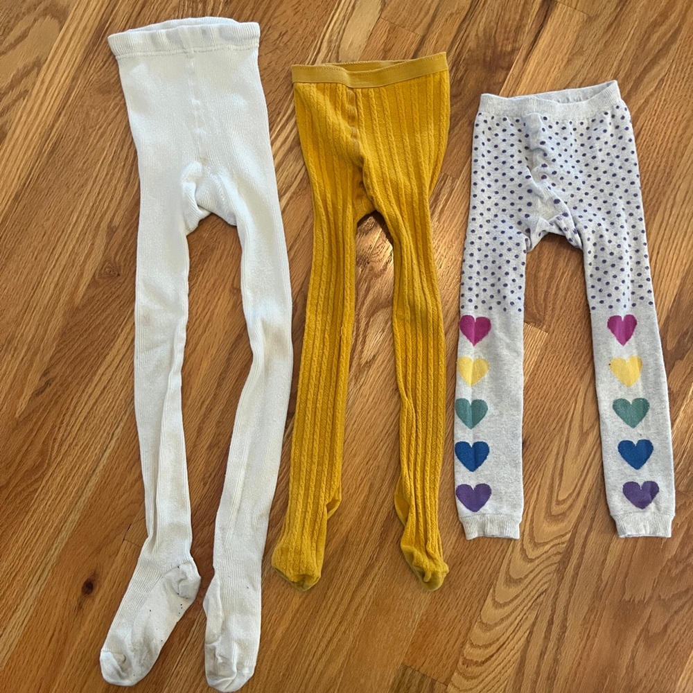 3 pairs of Hanna Andersson tights